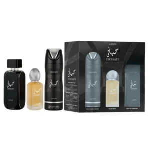 lattafa hayaati black 3 pcs gift set✔️