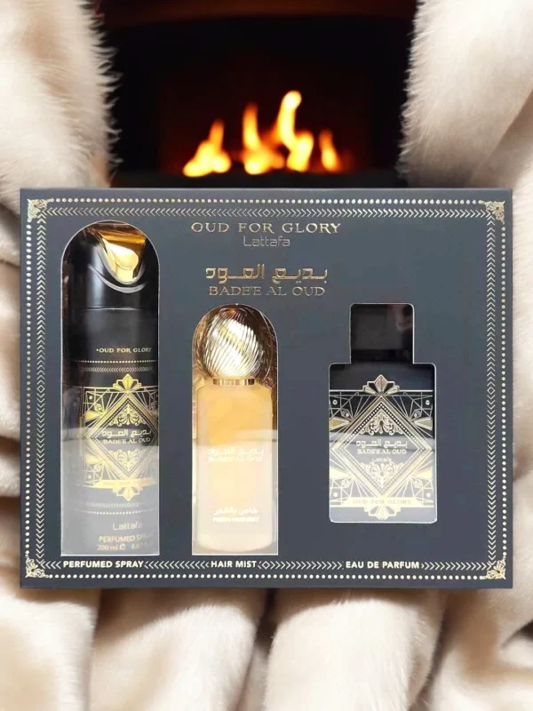 set badee al oud lattafa 3 piezas✔️